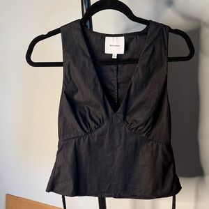 Reformation Black V-Neck Sleeveless Camisole